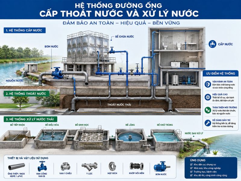 Ứng dụng van phụ kiện ống nước