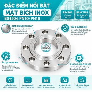 Đặc điểm nổi bật mặt bích inox BS 4504 PN10 PN16