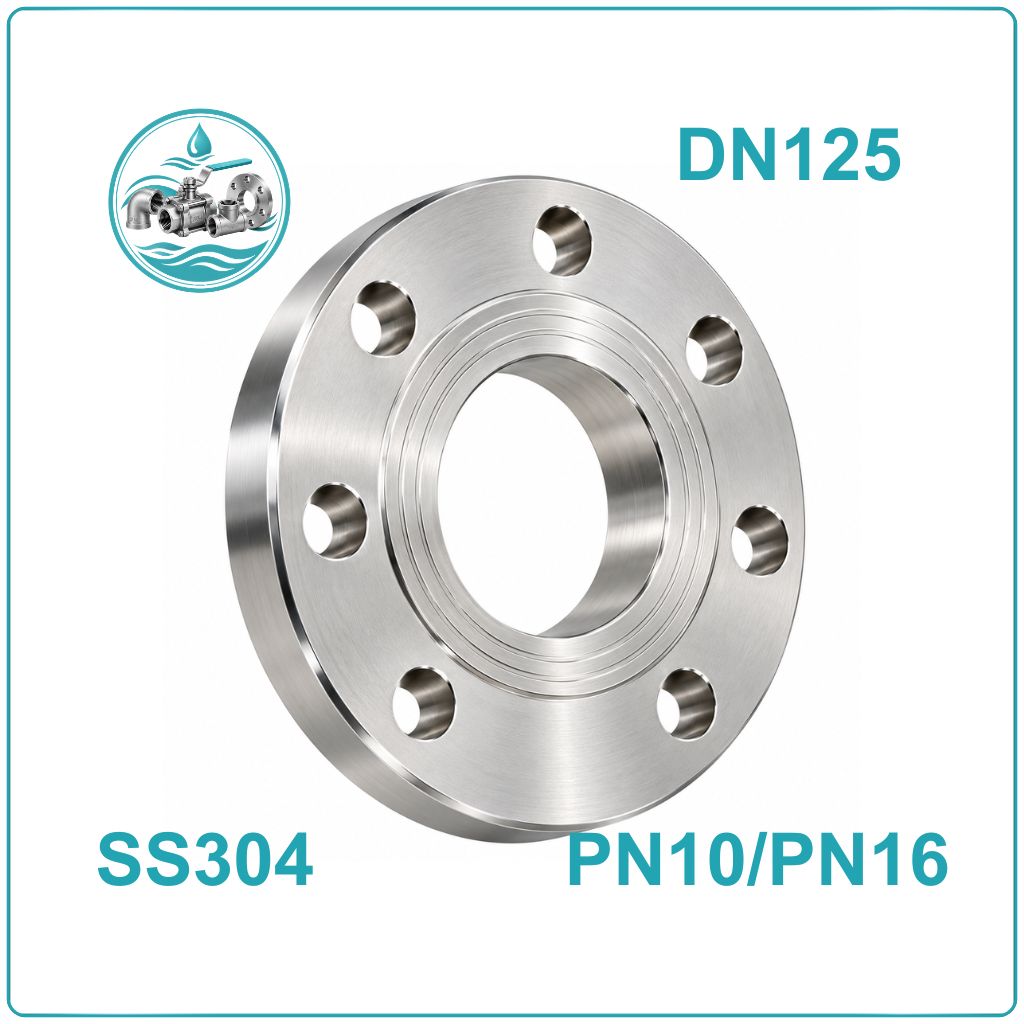 Mặt bích inox BS 4504 DN125 PN10/PN16