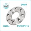 Mặt bích inox BS 4504 DN80 PN10/PN16