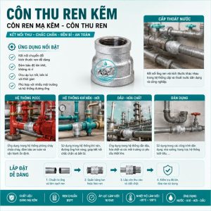 Ứng dụng côn thu thép kẽm