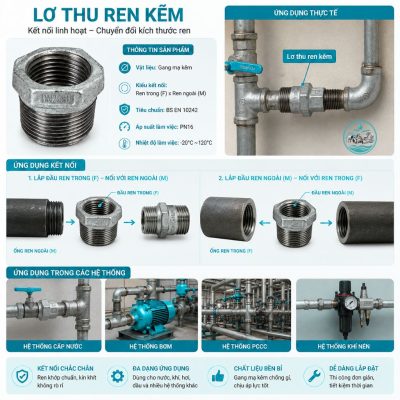 Ứng dụng lơ thu kẽm