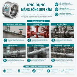 Ứng dụng măng sông ren kẽm