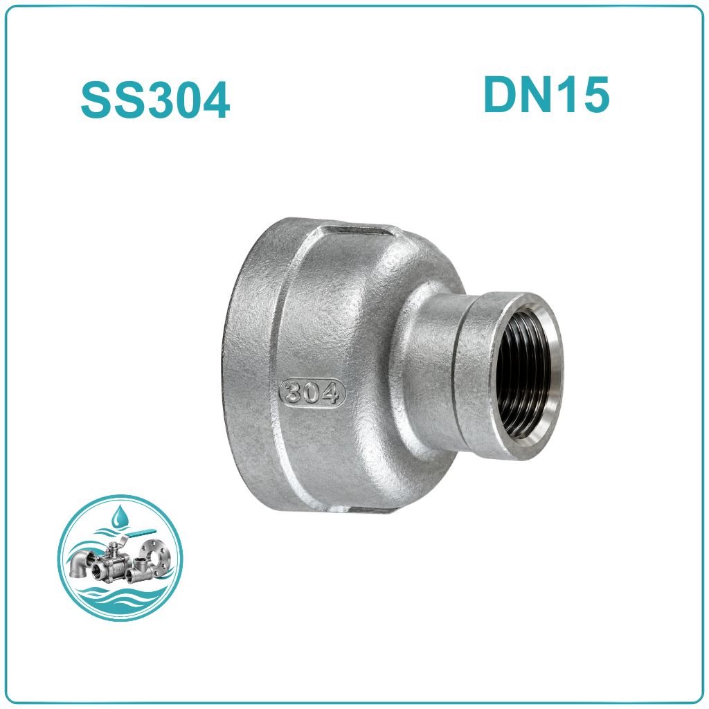 Côn thu ren inox 304 DN15