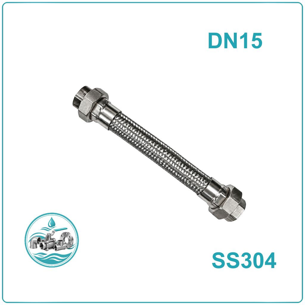 Khớp nối mềm inox DN15