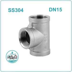 Tê ren inox 304 DN15