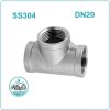 Tê ren inox 304 DN20