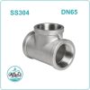 Tê ren inox 304 DN65