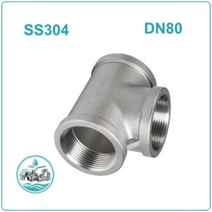 Tê ren inox 304 DN80