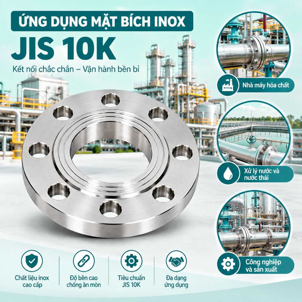 Ứng dụng Mặt bích Inox Jis 10K
