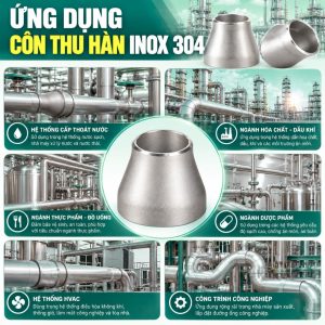 Ứng dụng côn thu hàn inox 304