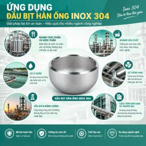 Ứng dụng đầu bịt ống inox 304