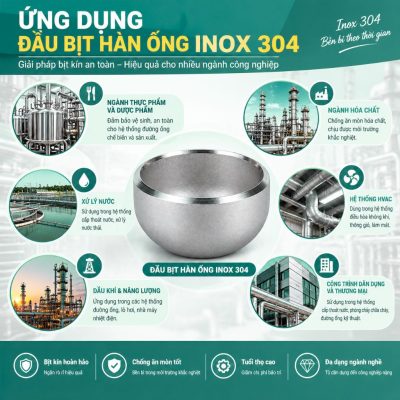 Ứng dụng đầu bịt ống inox 304