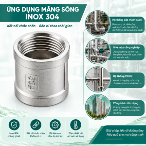Ứng dụng măng sông inox 304