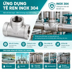 Ứng dụng tê ren inox 304